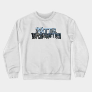 Seattle, Washington (Seattle & Mount Rainier) Crewneck Sweatshirt